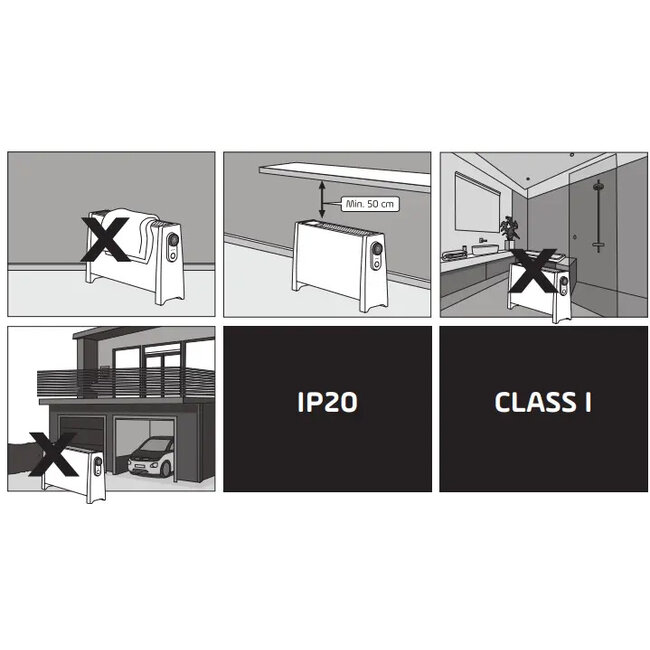 Adax Vilje Wifi elektrische verwarming vrijstaand 2000Watt