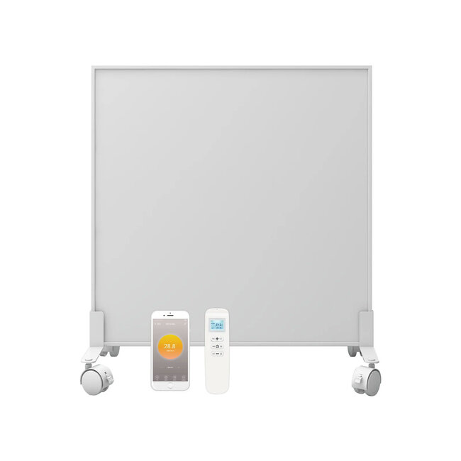 Quality heating QH-OR Serie Verplaatsbaar wifi infraroodpaneel 350, 450 of 700 watt inclusief wielen en afstandsbediening