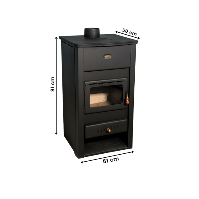 Prity Vrijstaande houtkachel  kookplaat K2 CP 10,4 kW