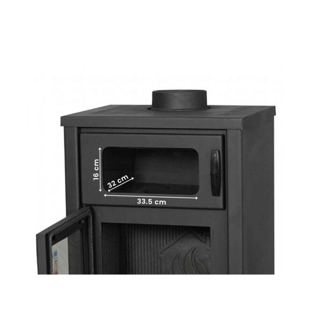 Balkan Energy Vrijstaande houtkachel met oven Troy - 7,8  kW