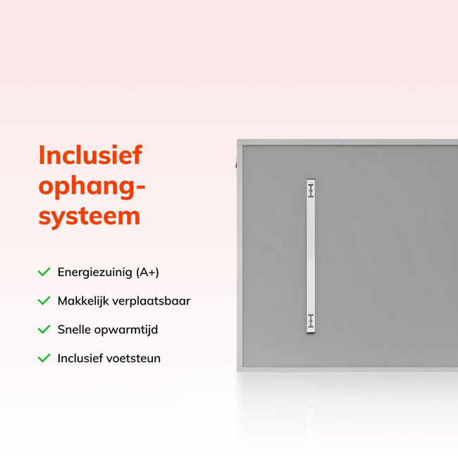 Quality heating QH-AK Serie Verplaatsbaar infraroodpaneel 350, 450, 580 of 700 watt