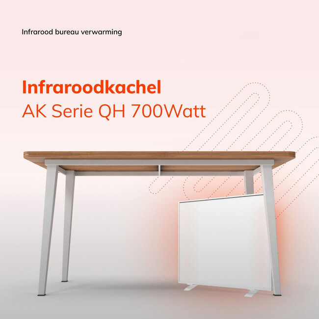 Quality heating QH-AK Serie Verplaatsbaar infraroodpaneel 350, 450, 580 of 700 watt