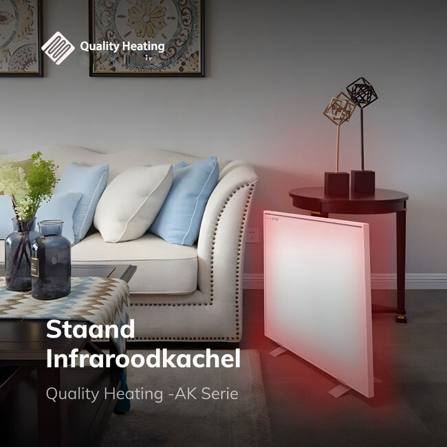 Quality heating QH-AK Serie Verplaatsbaar infraroodpaneel 350, 450, 580 of 700 watt