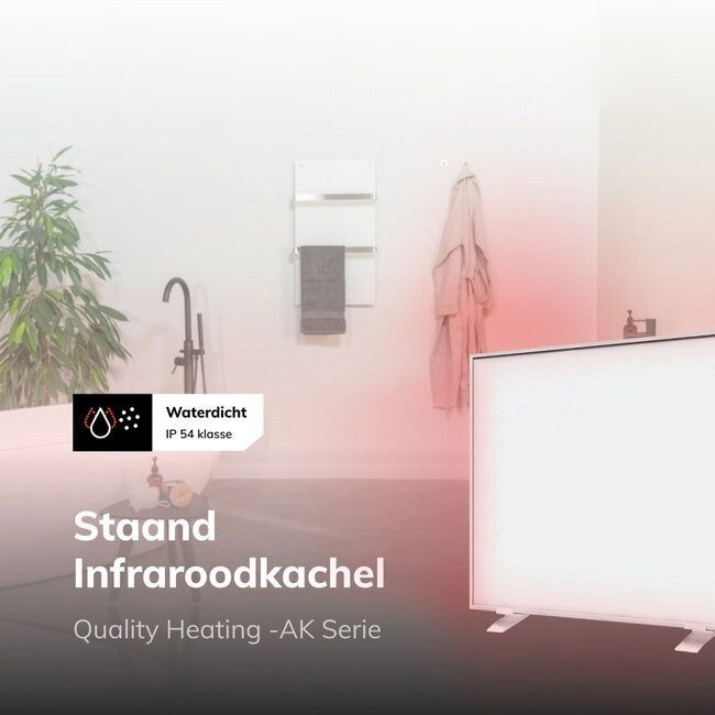 Quality heating QH-AK Serie Verplaatsbaar infraroodpaneel 350, 450, 580 of 700 watt