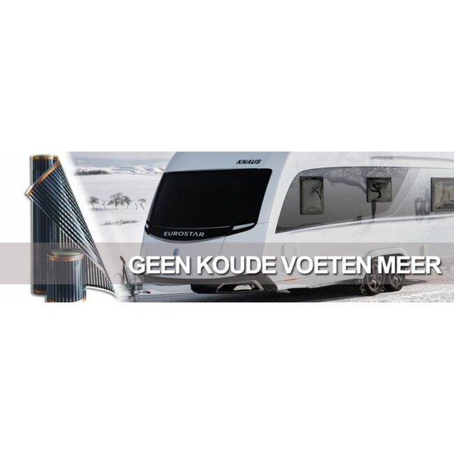 Quality heating Caravan vloerverwarming 230 Volt incl. thermostaat