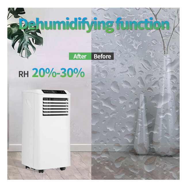 Quality heating Mobiele airco wifi met raamafdichting en luchtreiniger 9000 BTU