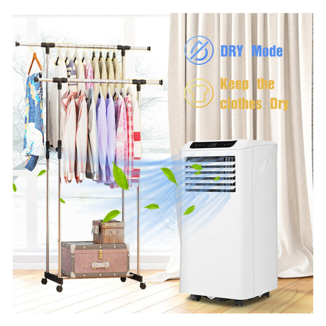 Quality heating Mobiele airco wifi met raamafdichting en luchtreiniger 9000 BTU