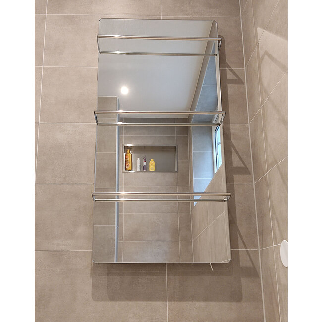 Green Hat Spa Climate+ Spiegel infraroodpaneel met handdoekbeugel, 600 Watt, 90x60 cm