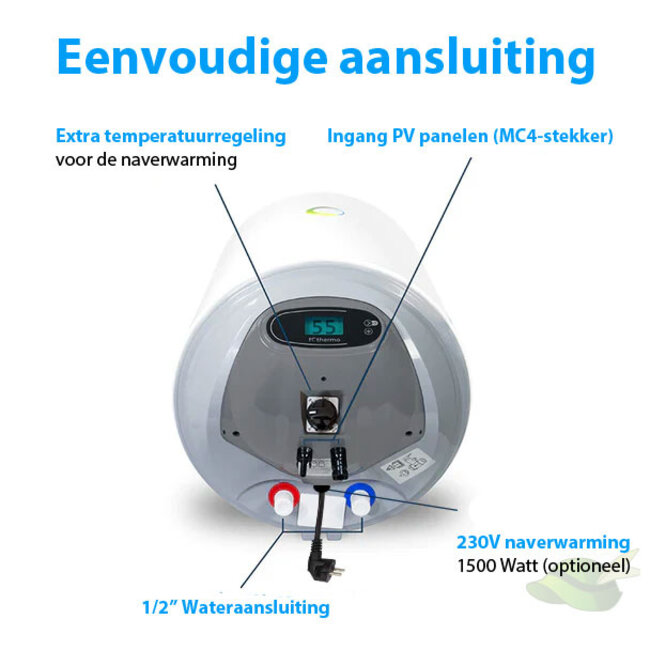 Fothermo Hybride zonnepaneel boiler 30 Liter  inclusief panelen
