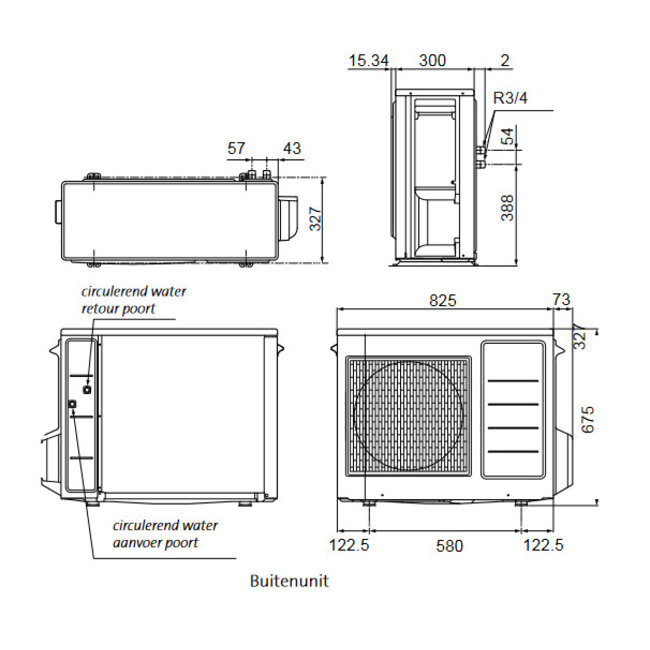 Atlantic  Aurea Hybride warmtepomp 5 kW