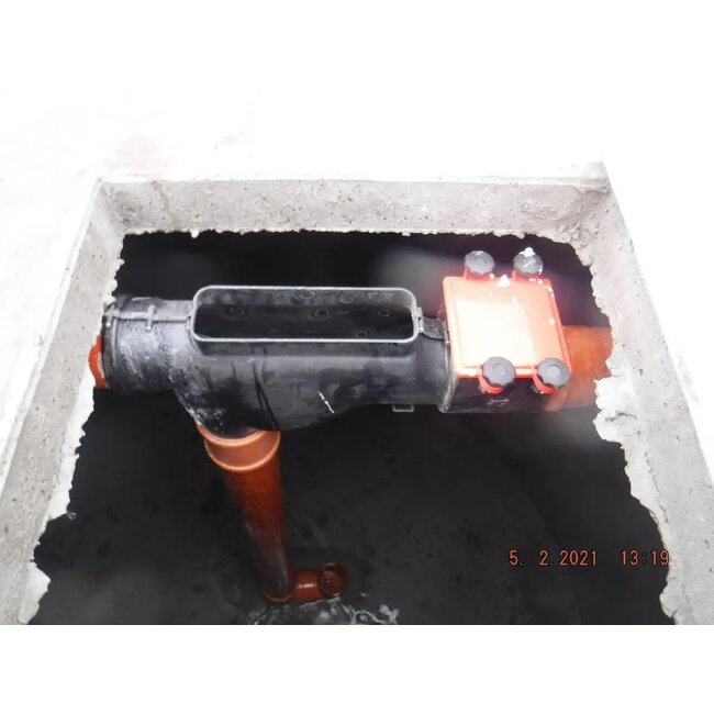 Regenwater hergebruik systeem met betonnen put