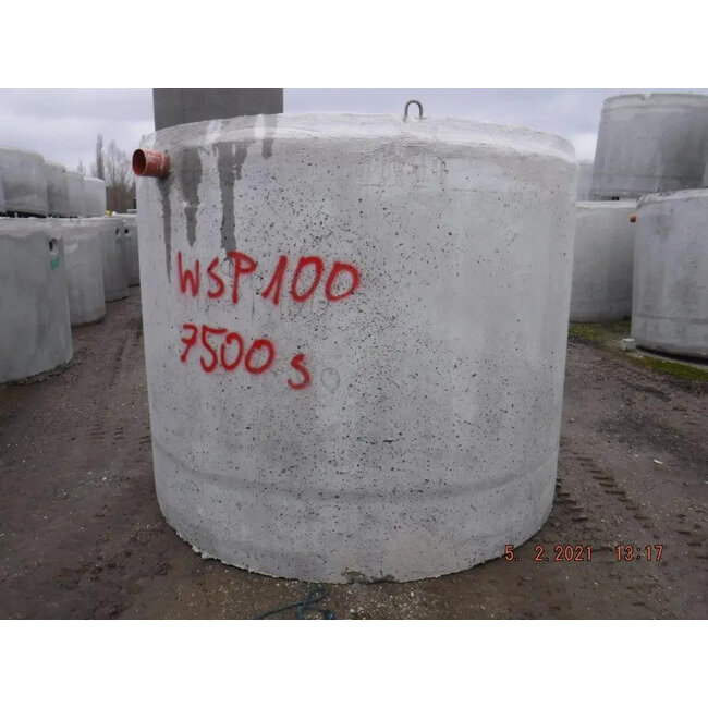 Regenwater hergebruik systeem met betonnen put