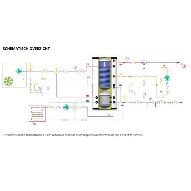 Alps Exclusive WKB-HV-200/100L(V2) - RVS combinatieboiler 200/100L