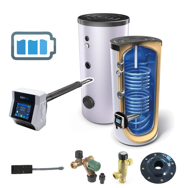 My-PV Zonnestroomboiler met 2  warmtewisselaars (200 of 300L)