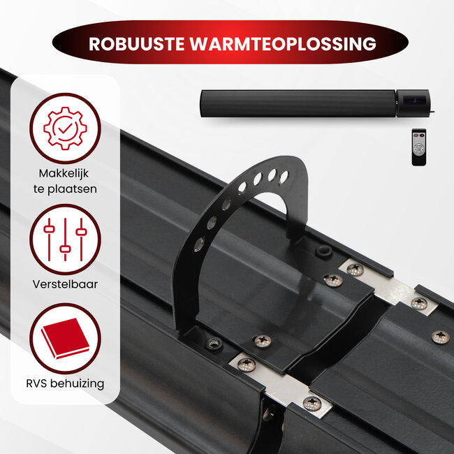 Quality heating Infrarood Black Heater Caleo Wifi met instelbaar vermogen