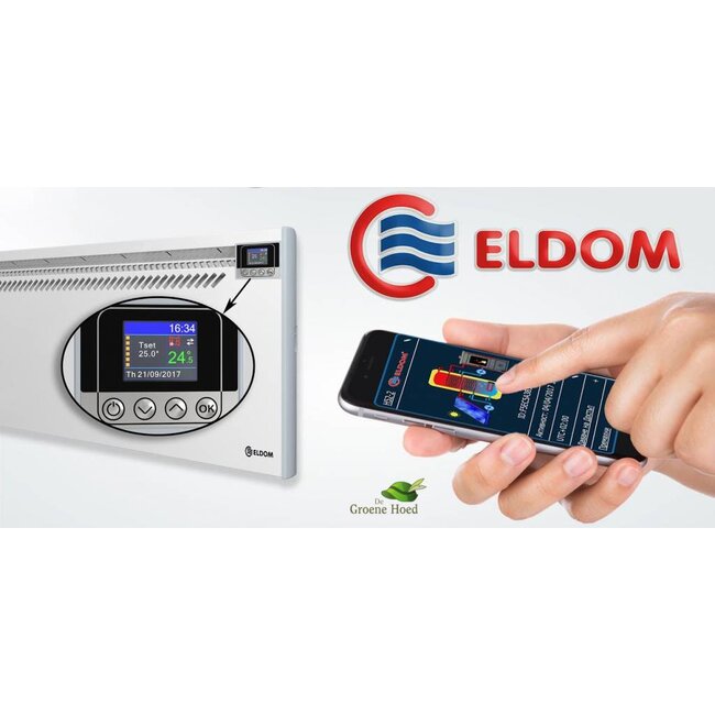 ELDOM Extra Life 2e kans Eldom Extra Life 2,0 kW elektrische wandconvector met  wifi