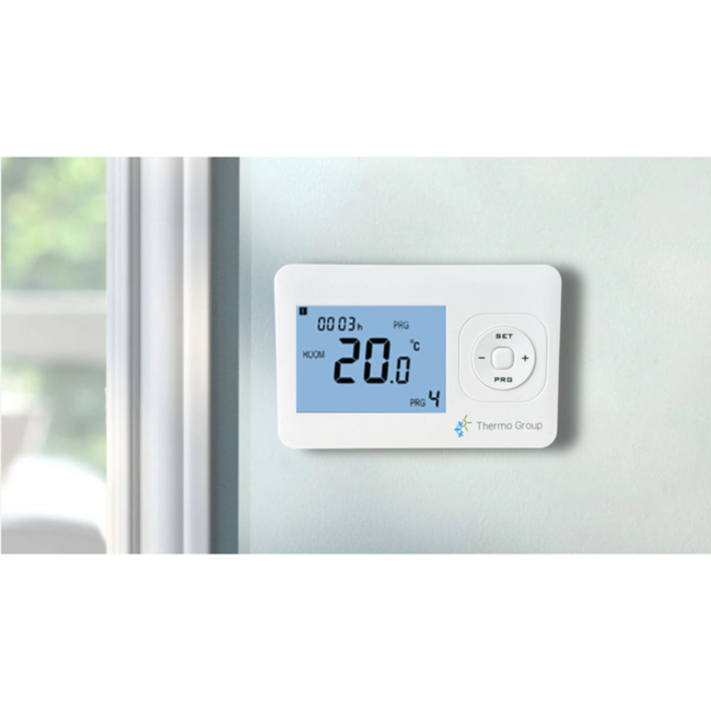 ThermoGroup Draadloze thermostaat WT-02 voor de elektrische CV