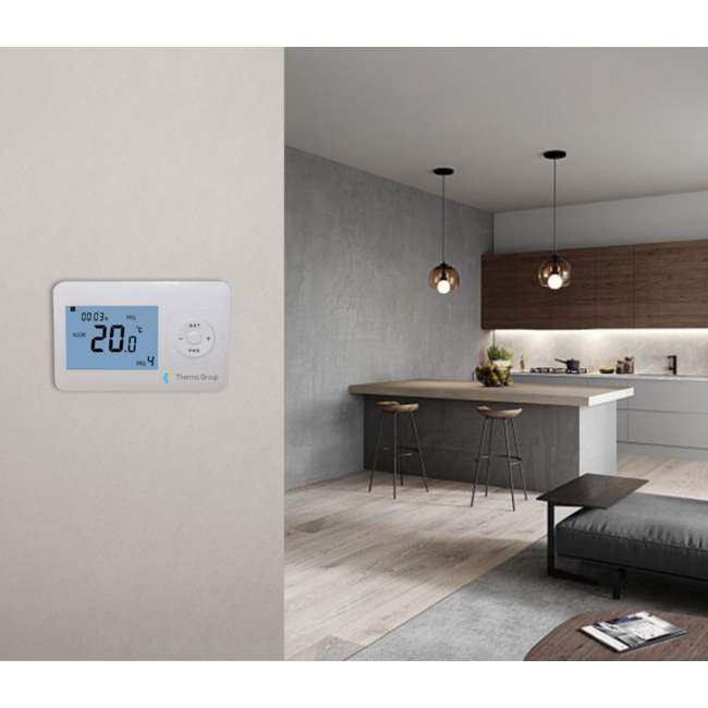 ThermoGroup Draadloze thermostaat WT-02 voor de elektrische CV