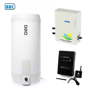Masterwatt OSO Saga RVS 300L + Energiemanager Blauwe Batterij