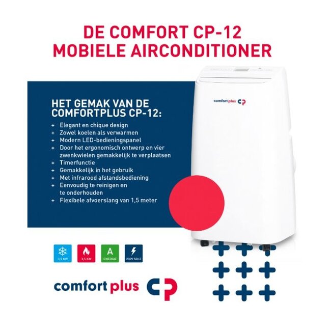 ComfortPlus CP-12 - 3,5kW - Mobiele airconditioner