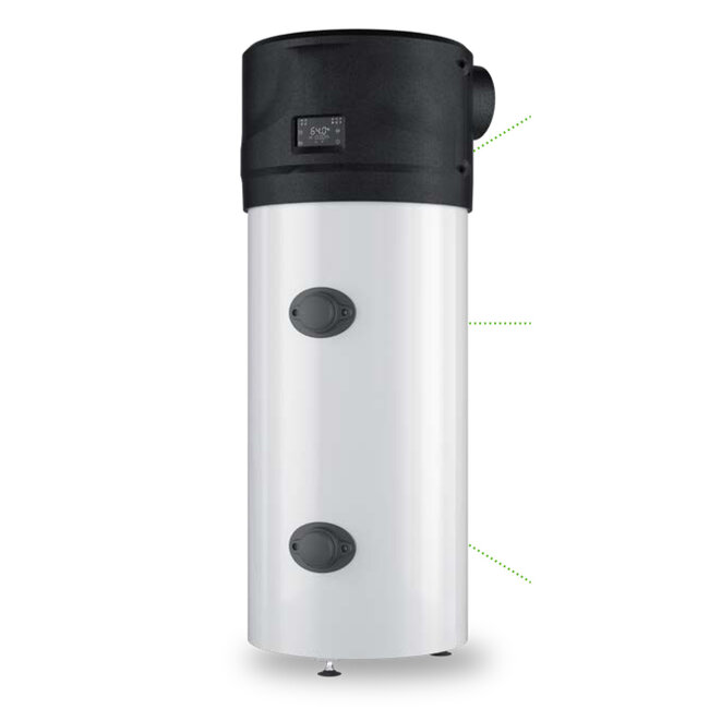 Tesy AquaThermica Pro warmtepompboiler 260 liter met warmtewisselaar