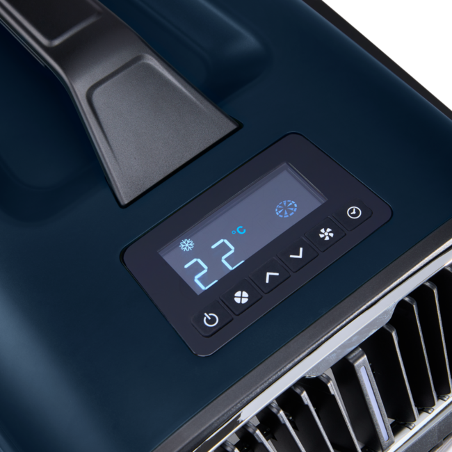 Evolar Draagbare camping airconditioner in blauw of groen voor krachtige koeling en verwarming