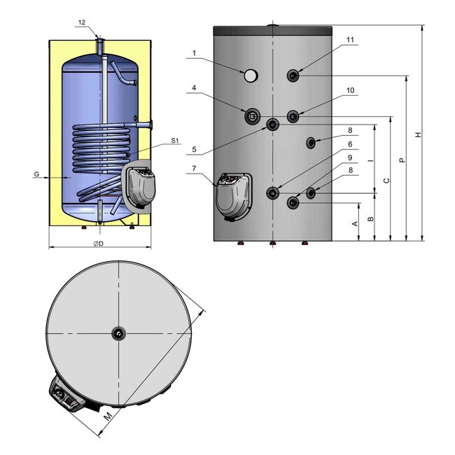 Fothermo 2e kans Zonnestroom boiler 200 Liter