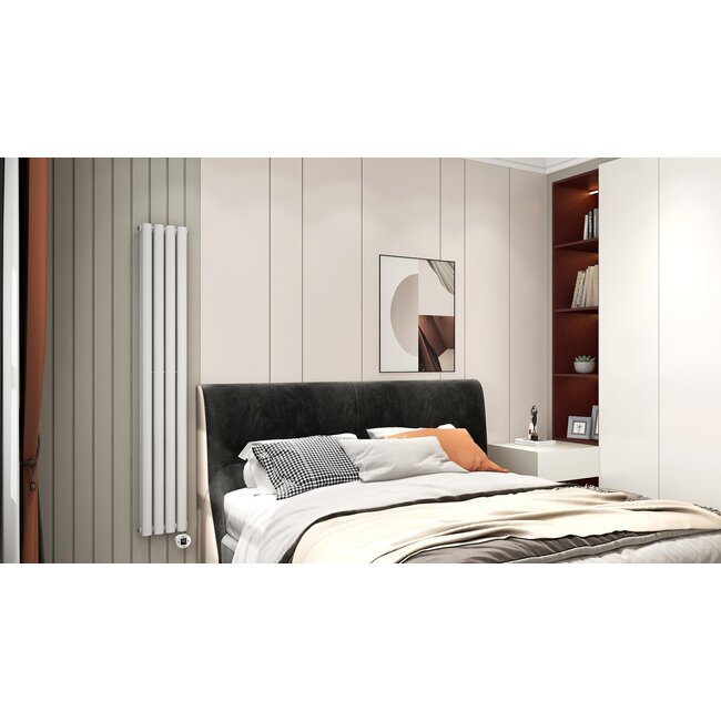 Quality heating Elektrische radiator verticaal wit Calysta 1000Watt
