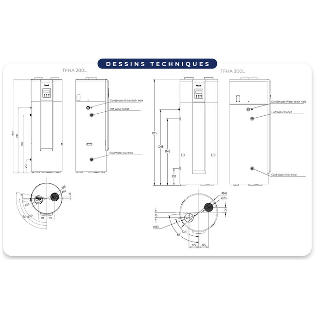 Airwell Eleo M  Warmtepompboiler 200L of 300L (R290,  RVS )