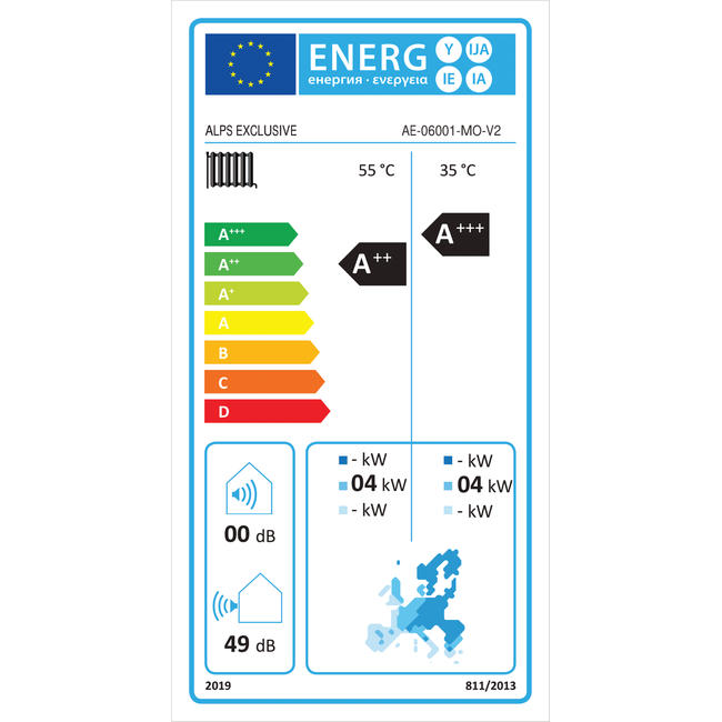 Alps Exclusive AE-06001-MO-V2 (6 kW) - All-electric monoblock lucht/water warmtepomp  (R290)
