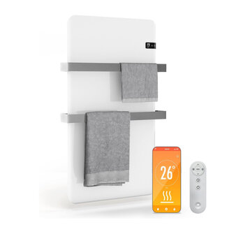 VH Infrarood Paneel Sorrento voor Badkamer - Handdoekbeugels & Wifi - 500 watt