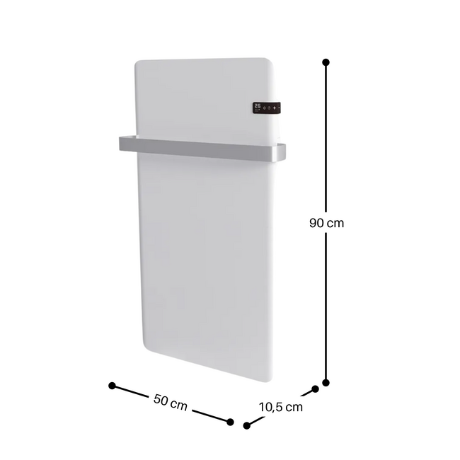 VH Infrarood Paneel Sorrento voor Badkamer - Handdoekbeugels & Wifi - 500 watt