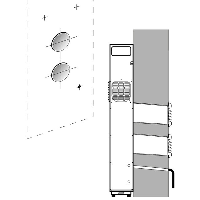 Olimpia Splendid Unico Vertical 35 HP EVAN monoblock R32 , 3,1 kW koelen + 2,4 kW verwarmen