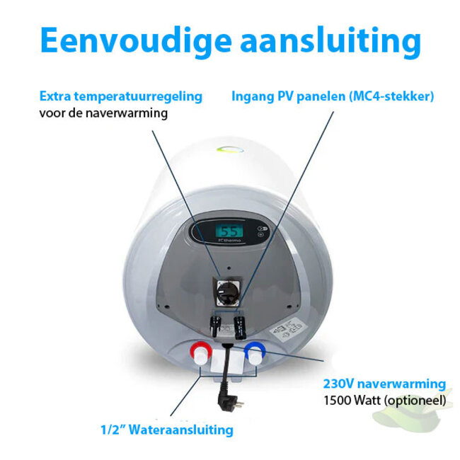 Fothermo Hybride zonnepaneel boiler 80 Liter