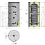 Eldom 300 liter combi hygiene buffertank met 1 RVS en 2 reguliere warmtewisselaars