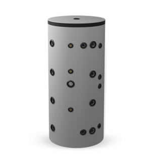 Eldom 300 liter combi hygiene buffertank met 1 RVS en 2 reguliere warmtewisselaars