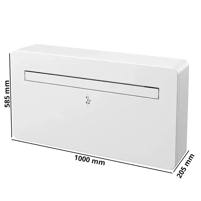 Kizura KZ12E2  monoblock airco 3,5 kW + 2 kW elektrische weerstand