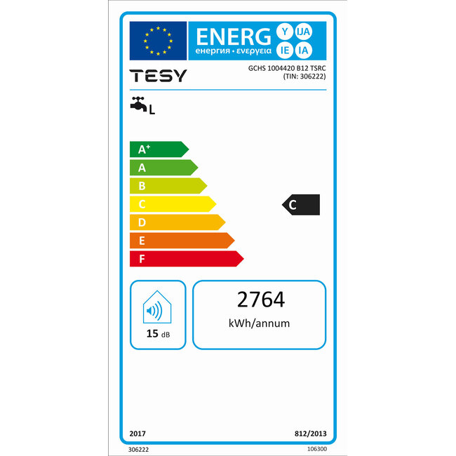Tesy Horizontale Elektrische Boiler 100L – Indirect Gestookt met 1 Warmtewisselaar