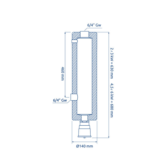 Econo Aquaboost 3 kW CV - doorstroom verwarmer
