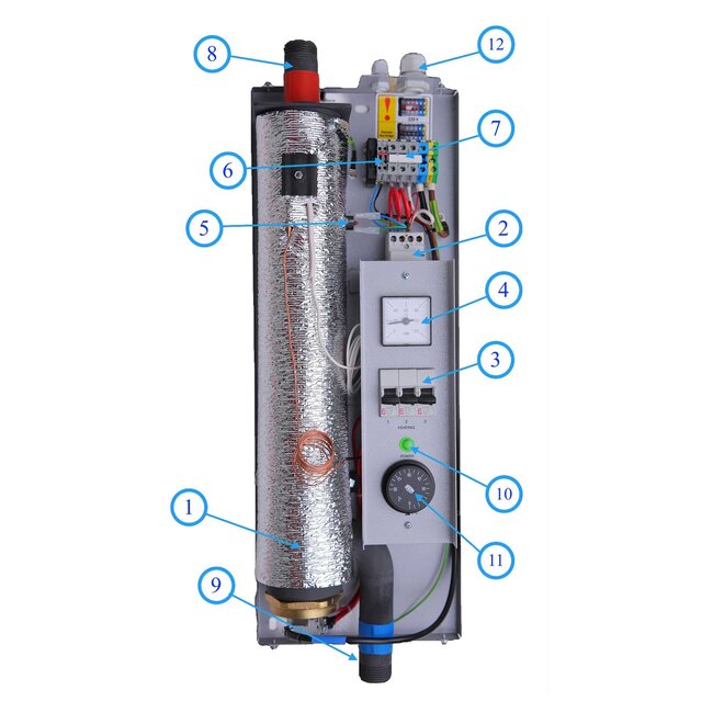 Vobeli Light - Elektrische cv-ketel 3-15 kW zonder pomp.