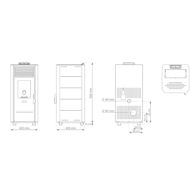 Green Pelletkachel 8 kW - showroom model