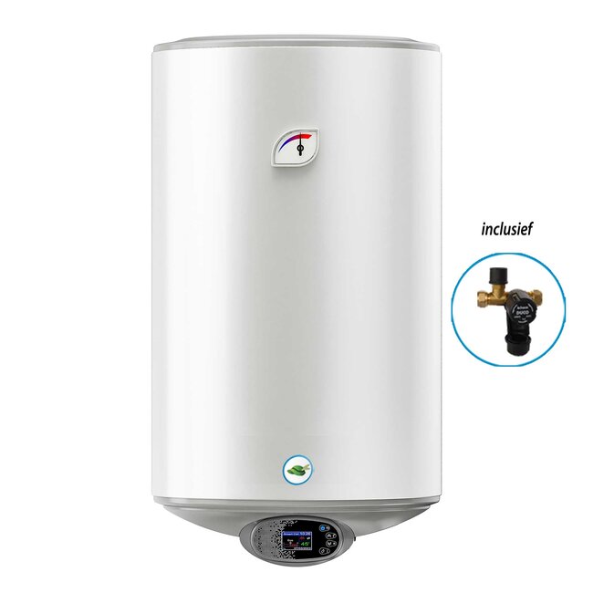 Galanta Green Hat Verticale elektrische boiler 80L, 2kW, met digitale bediening - Brede uitvoering