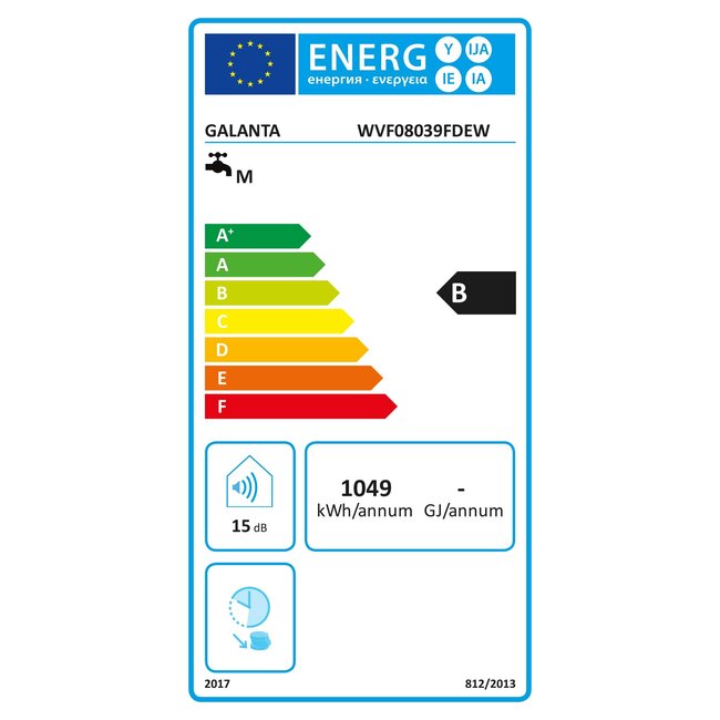 Galanta Green Hat Verticale elektrische boiler 80L, 2kW, met digitale bediening  en droge warmte elementen