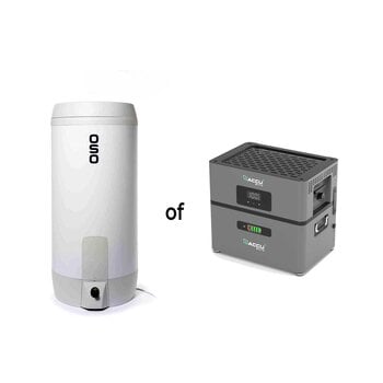 Energie opslaan in een batterij of warm water