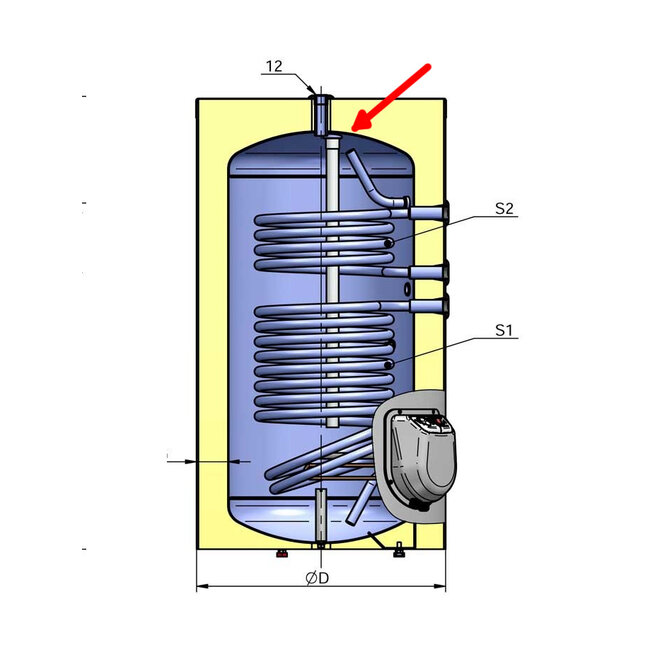 Eldom Anode voor Eldom boilervaten vanaf 160 liter - Copy