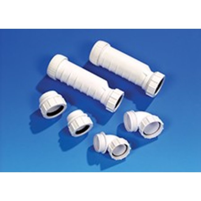 Wavin HepVo Sifon 32 of 40 mm kit met aansluitmof en aansluitbocht met wartel