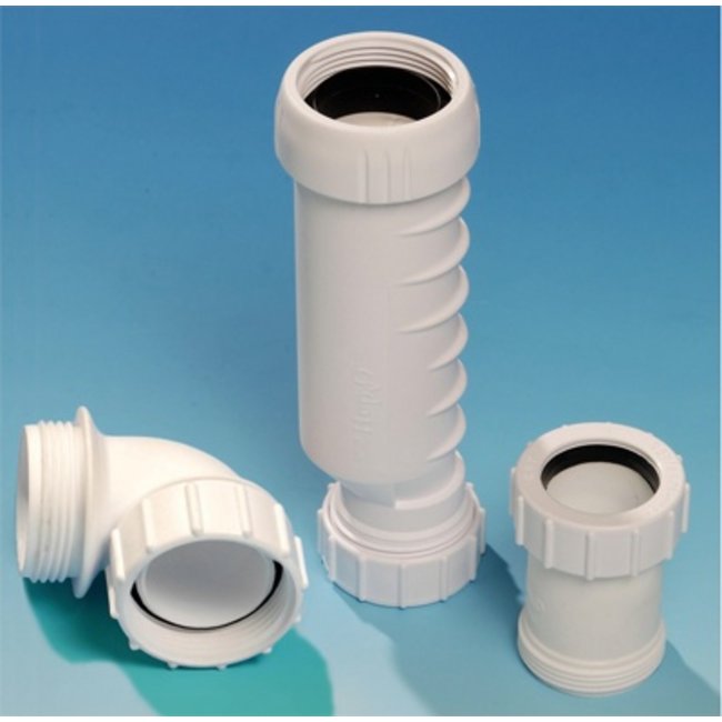 Wavin HepVo Sifon 32 of 40 mm kit met aansluitmof en aansluitbocht met wartel