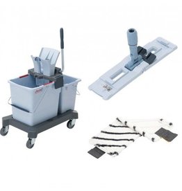 Vileda Vileda US Pro Double starterkit 25 + 12 ltr (= 25ltr.+ 12 ltr. emmer op onderstel, hendelpers, mopframe, MicroPlus mop) (SP.074)