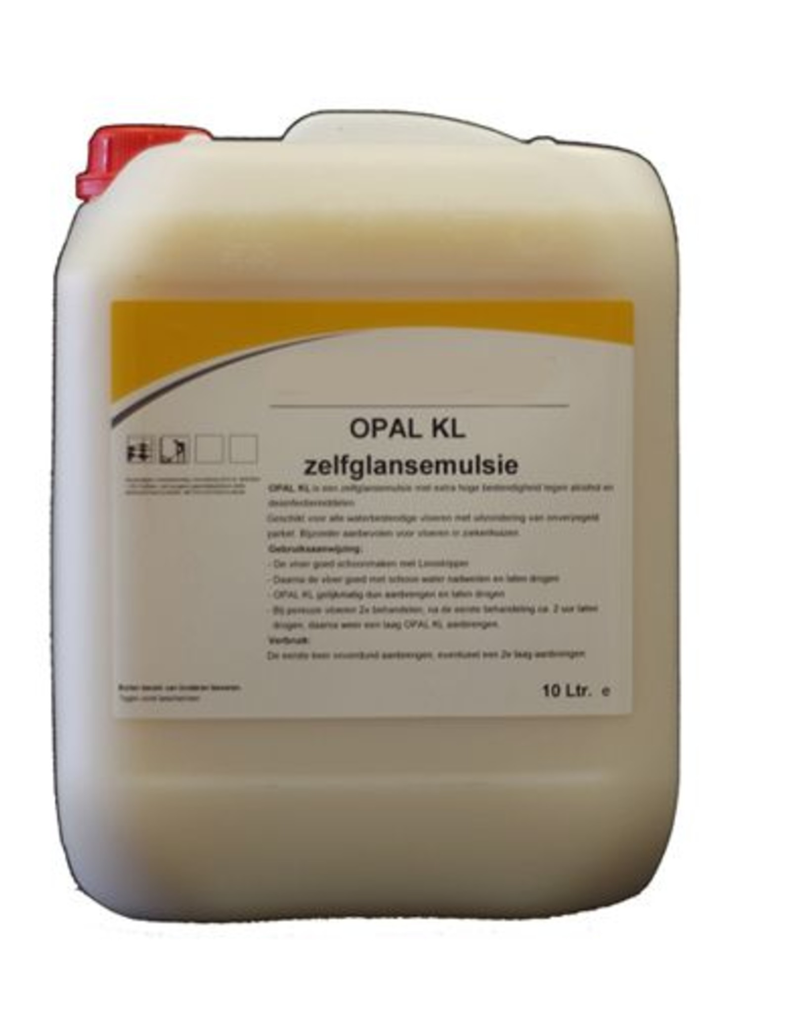 Opal Zelfglansemulsie Opal KL 10 ltr. Voor glans en bescherming tegen alcohol en desinfectie middel.