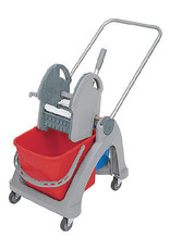 ACOR Rolemmer Splast 25 liter met extra 5 liter emmer, compleet met pers, duwbeugel.